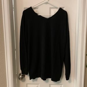 Black sweatshirt with cross cross back size M